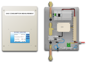 Oxygen, flow and pressure monitor