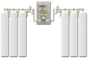 Switchover system PNEUMAT 1 - central supply panel ensures a continuous supply of medical gases