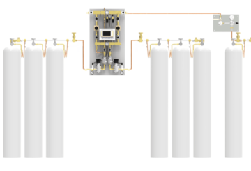 Switchover system PNEUMAT 3 - central supply panel ensures a continuous supply of medical gases