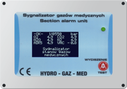 Sygnalizator zdalny gazów medycznych – Hydro Gaz Med