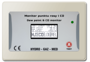 Dew point and CO monitor humidity temperature compressed air